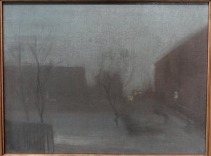 Nocturno - Trafalgar Square, Chelsea de James Abbott McNeill Whistler